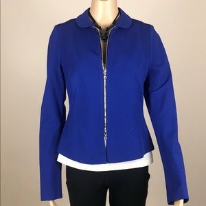 Women’s LIDA BIDAY Royal Blue Tailored Blazer Jacket with Stretch Size M, NWOT
